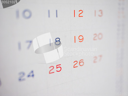 Image of Calendar page