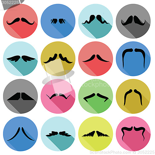 Image of mustaches icons