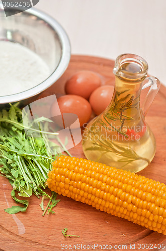 Image of Ingredients for corn pancakes