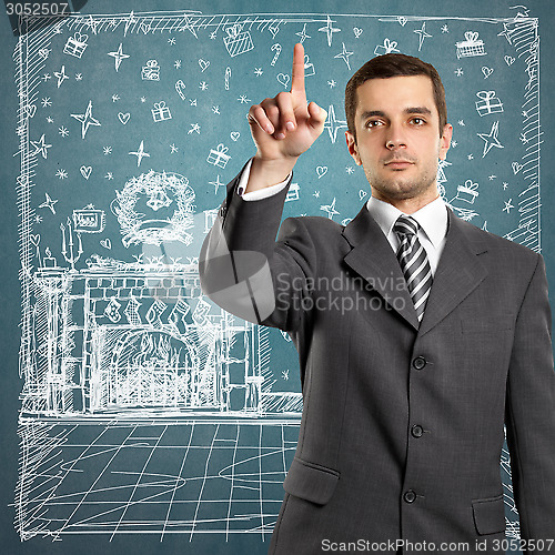 Image of Man Looking For Christmas Gifts