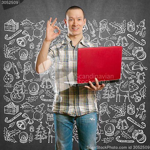 Image of Man Looking For Christmas Gifts