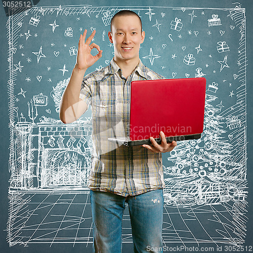 Image of Man Looking For Christmas Gifts