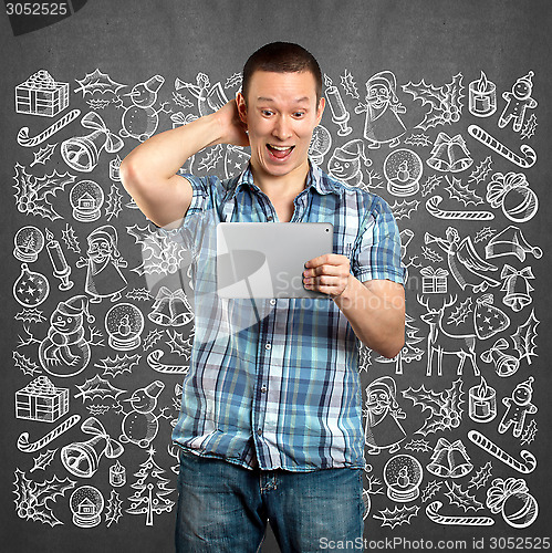 Image of Man Looking For Christmas Gifts
