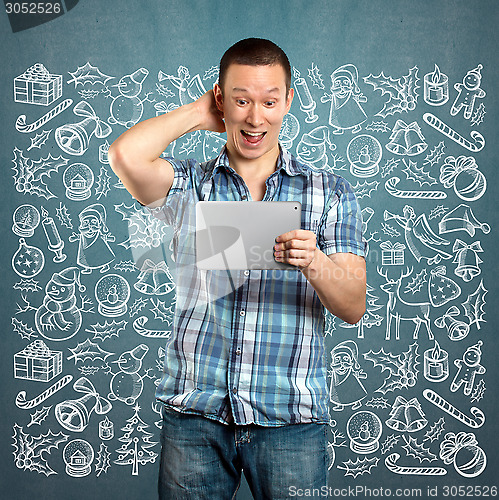 Image of Man Looking For Christmas Gifts