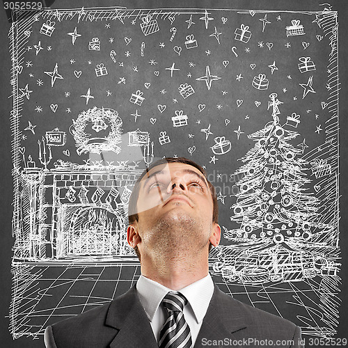 Image of Man Looking For Christmas Gifts