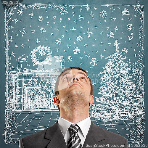 Image of Man Looking For Christmas Gifts