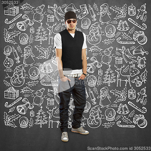 Image of Man Looking For Christmas Gifts