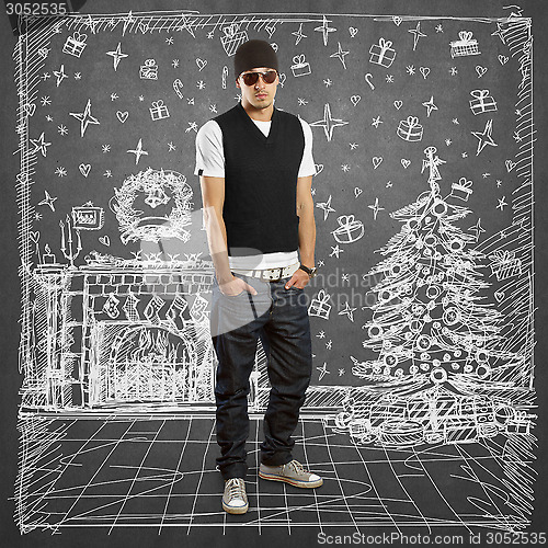 Image of Man Looking For Christmas Gifts