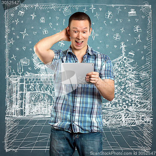 Image of Man Looking For Christmas Gifts