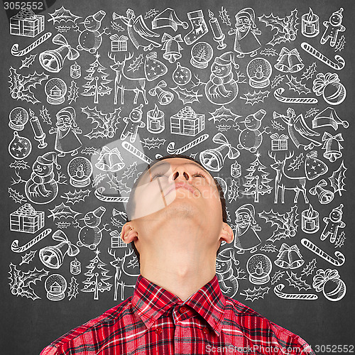 Image of Man Looking For Christmas Gifts