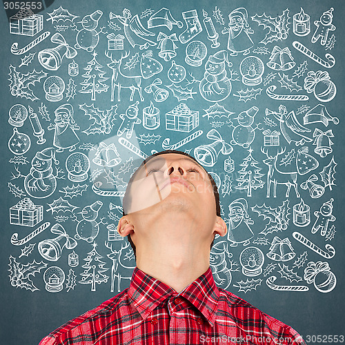 Image of Man Looking For Christmas Gifts