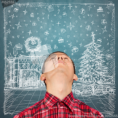 Image of Man Looking For Christmas Gifts