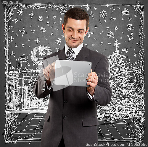 Image of Man Looking For Christmas Gifts