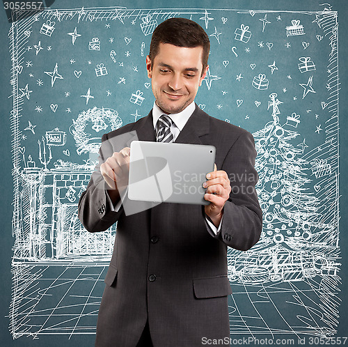 Image of Man Looking For Christmas Gifts