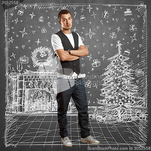 Image of Man Looking For Christmas Gifts