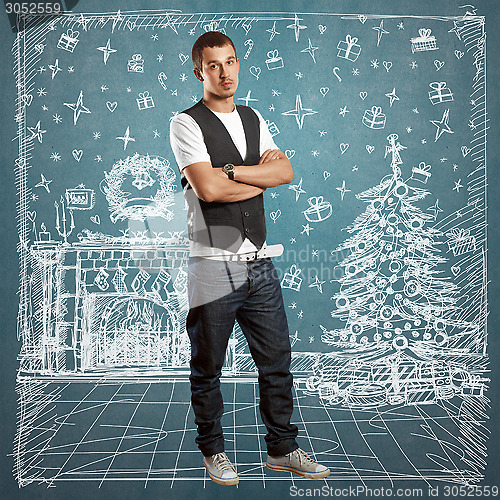 Image of Man Looking For Christmas Gifts