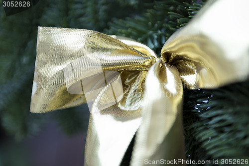 Image of Decoration golden bow Christmas Market