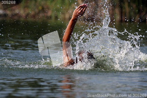 Image of The swimming person