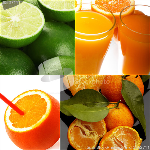 Image of citrus fruits collage