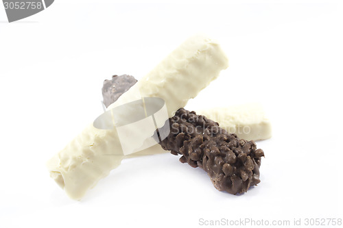 Image of White chocolate bar with filling