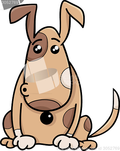 Image of surprised dog cartoon illustration