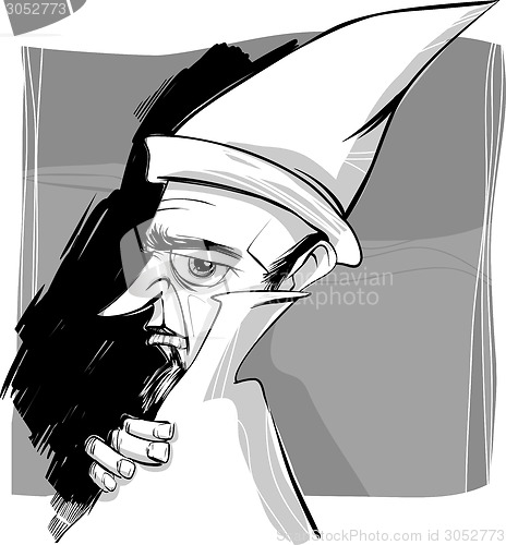 Image of wizard sketch drawing illustration