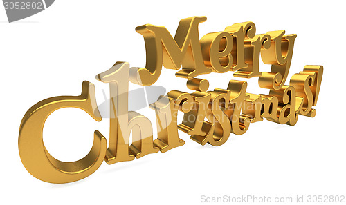 Image of Merry Christmas lettering isolated