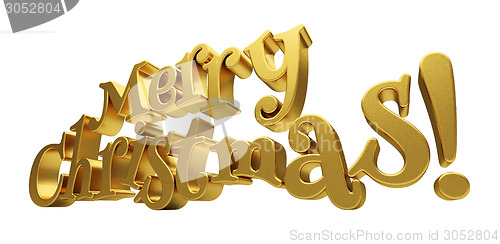 Image of Merry Christmas lettering isolated