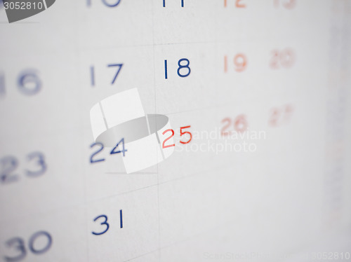 Image of Calendar page