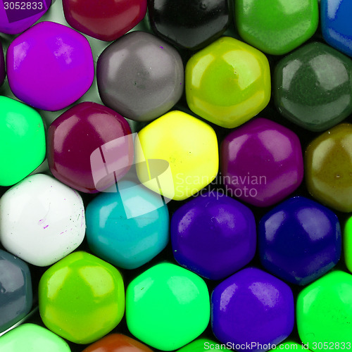 Image of Many different color pencils