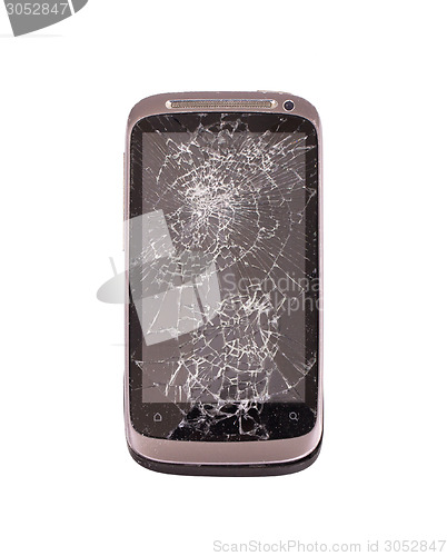 Image of Smartphone with a broken screen