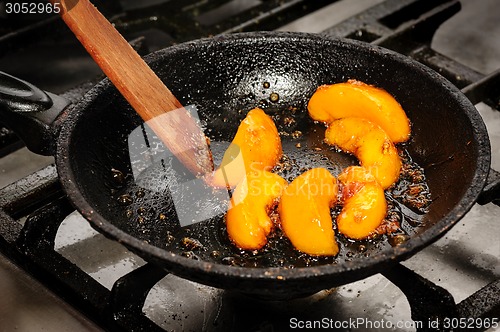 Image of frying mango