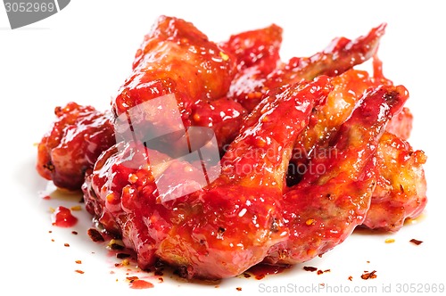 Image of chicken wings in raspberry sauce