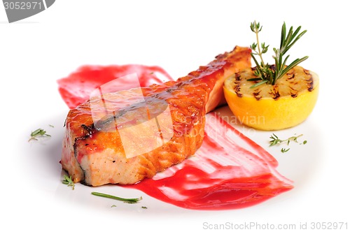Image of Grilled salmon steak 