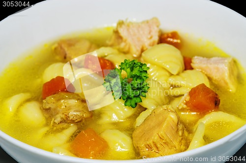 Image of Chicken soup with noodles