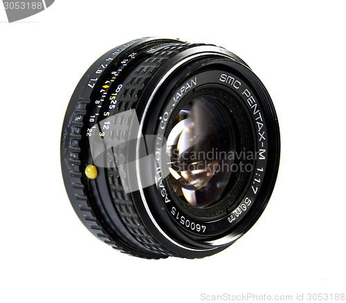 Image of An old manual control camera lens