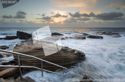 Image of Giles Baths Coogee Rock Pool Sunrise Seascape