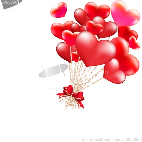 Image of Elegant Valentines day heart balloons. EPS 10