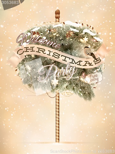 Image of Christmas type design with snowflakes. EPS 10