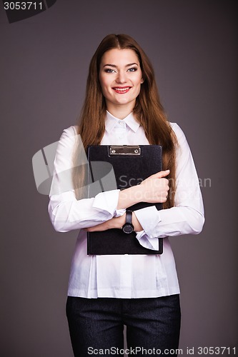 Image of Woman with folder