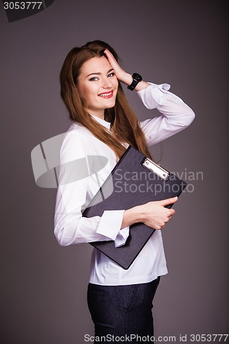 Image of Woman with folder