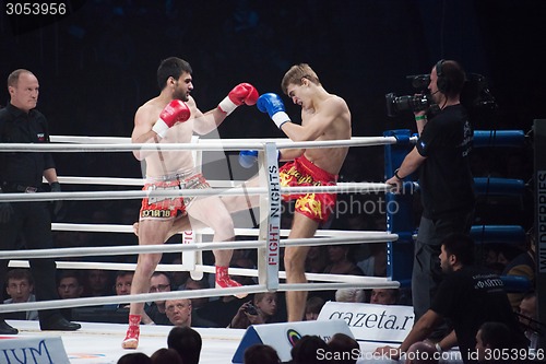 Image of MOSCOW - MARCH 28: Alexander Mischenko and Timur Aylyarov on fig