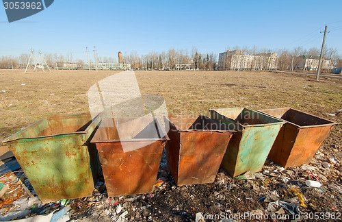 Image of Waste containers row