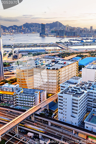 Image of Kowloon at sunset