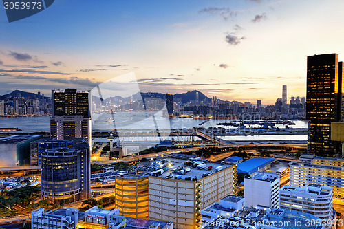 Image of Kowloon at sunset