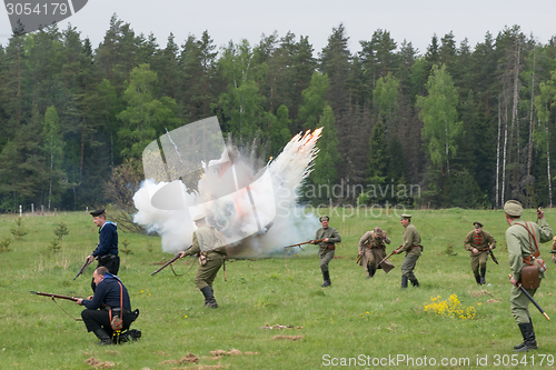 Image of Explosions all around