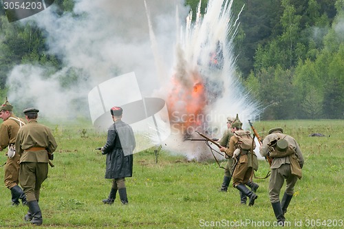 Image of Explosions all around