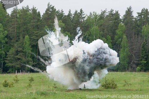 Image of Explosion with smoke