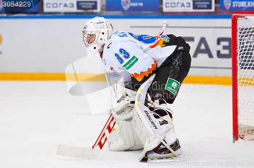 Image of Magarilov S. (83) stand on gate