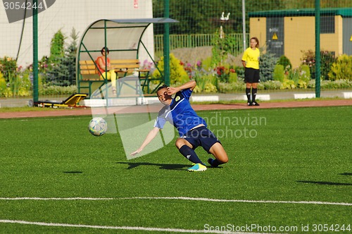 Image of Pushkareva Marina (16), defender, fall down